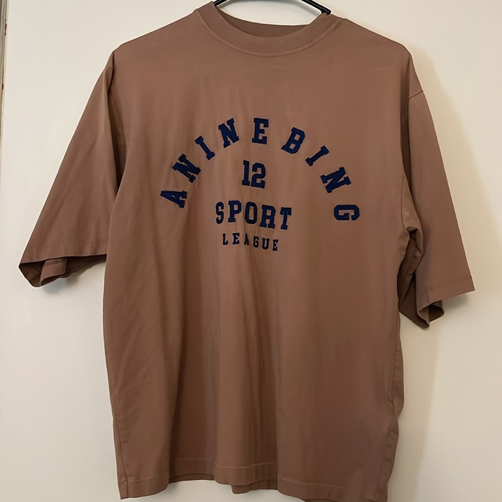 Anine Bing Brown Graphic Sports Tee